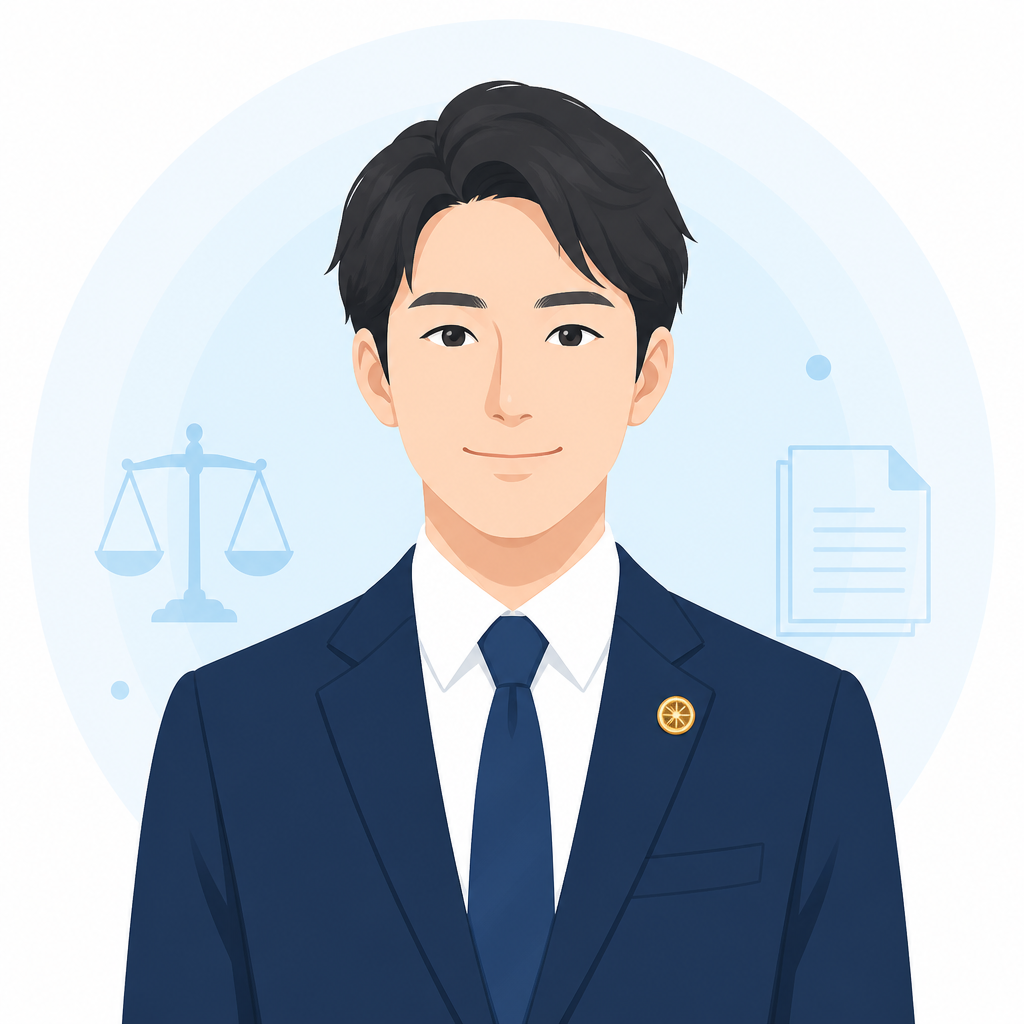 男性弁護士のイラスト（バストアップ）
